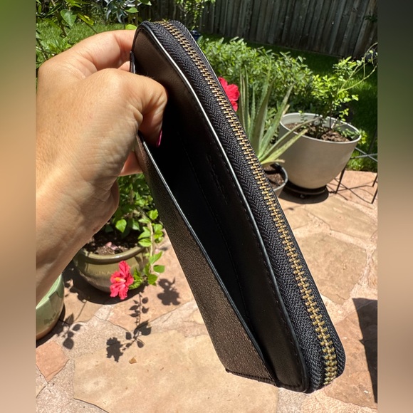 1 day sale. No offers Coach Long Zip Around Wallet Signature Camo Print CY237 - Picture 9 of 13